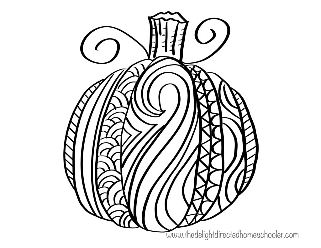 {FREE} Thanksgiving Zentangle Coloring Sheets – The Delight Directed ...